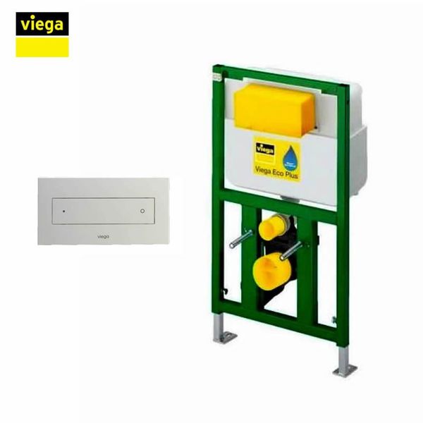 Viega S8 Eco Flush 83cm Front Flush Framed Cistern and Visign for Style 12 Dual Flush Plate